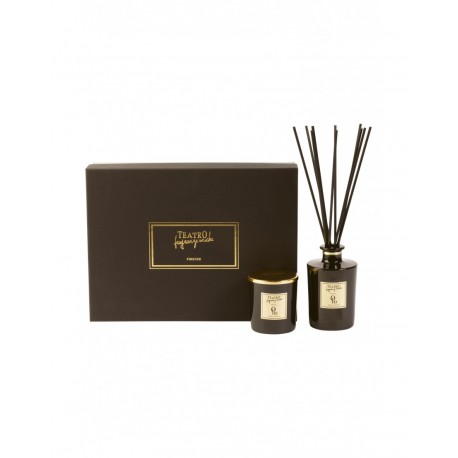 Teatro Fragranze Uniche,  ORO (Luxury collection),  Gift Box (Diffuser 250 ml. + Scented Candle 180 gr)