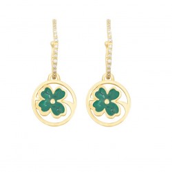 Sonia Rykiel, GOLDEN MEDALS LUCKY CLOVER EARRINGS