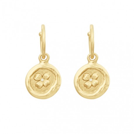 Sonia Rykiel, GOLDEN MEDALS CLOVER EARRINGS